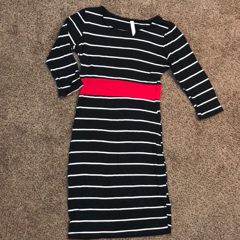 Striped dress.
